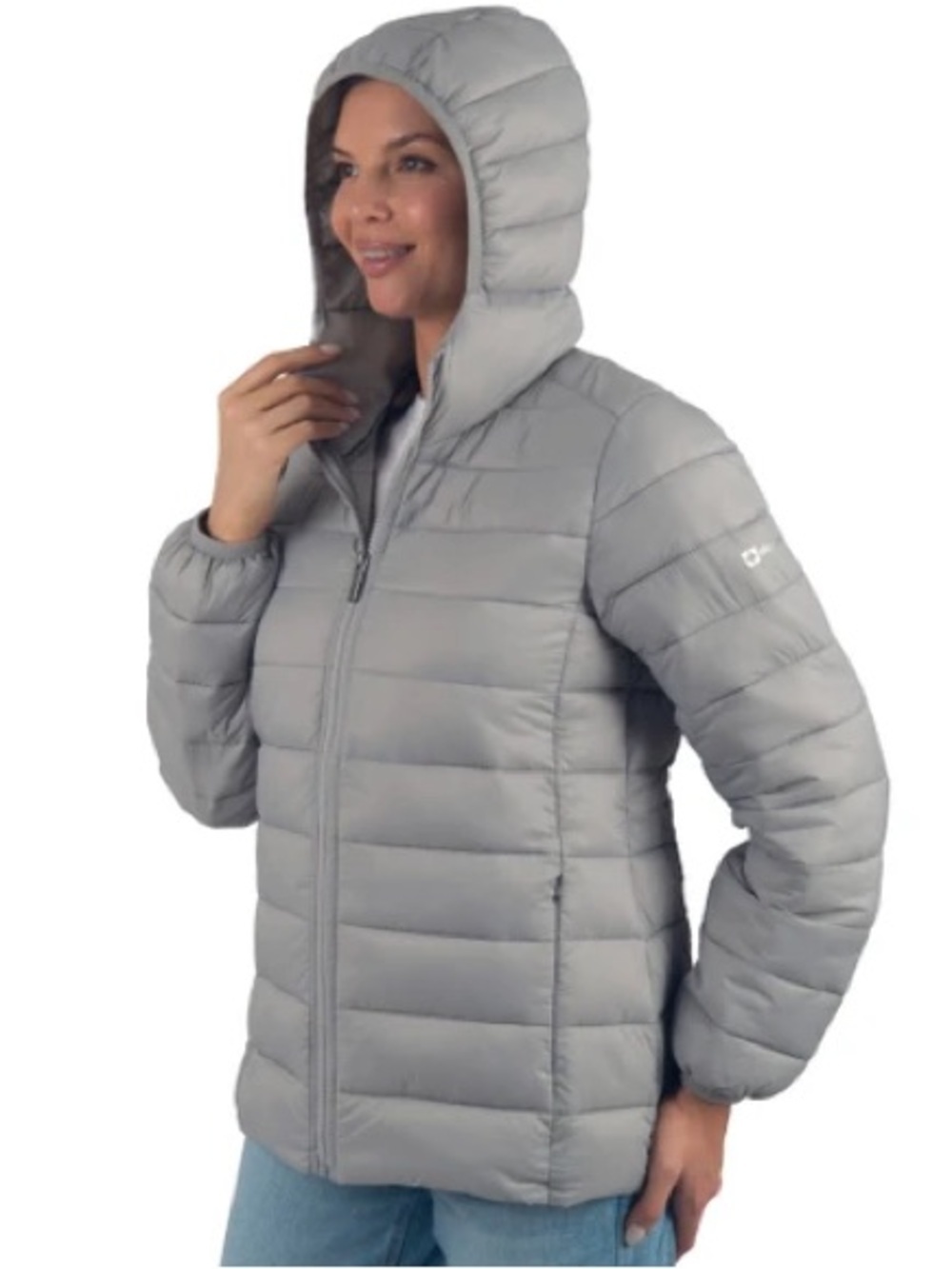 ALPINE SWISS EVA WOMENS HOODED PUFFER JACKET DOWN ALTERNATE COAT